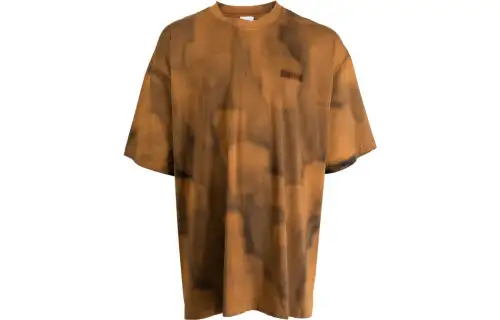 Vetements T Shirts Men's Black Yellow Crew Neck Moderate Other