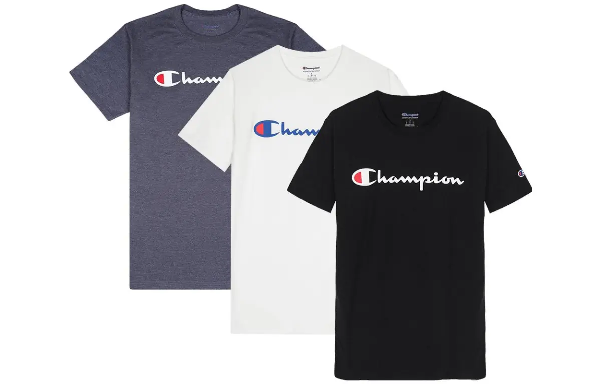 Champion T-Shirts Unisex Crew Neck Moderate Straight Fit