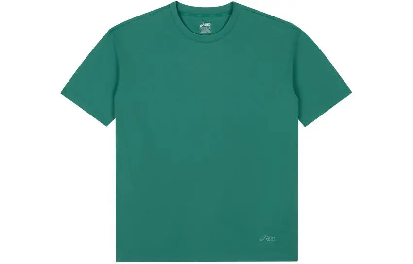 ASICS T-Shirts Unisex Green Crew Neck Moderate Straight Fit