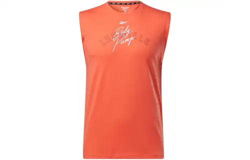 Reebok Lm Bp Mesh Slvls Tee T Shirt Men's Orange
