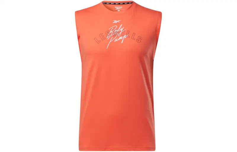 Reebok Lm Bp Mesh Slvls Tee T Shirt Men's Orange