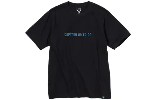 UNIQLO T Shirts Unisex Black Crew Neck Moderate