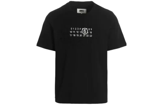 MM6 Maison Margiela Logo Printed Crewneck T Shirt