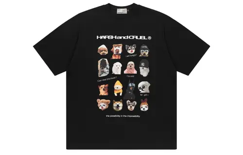 HARSH AND CRUEL T Shirts Unisex Crew Neck Moderate Straight Fit