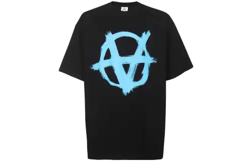 Vetements T Shirts Men's Black Crew Neck Moderate Other