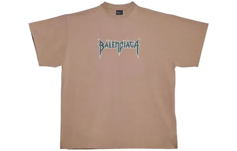 Balenciaga T Shirt Loose Fit Men's Brown