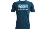 Under Armour T Shirts Men's Blue Crew Neck Moderate Straight Fit