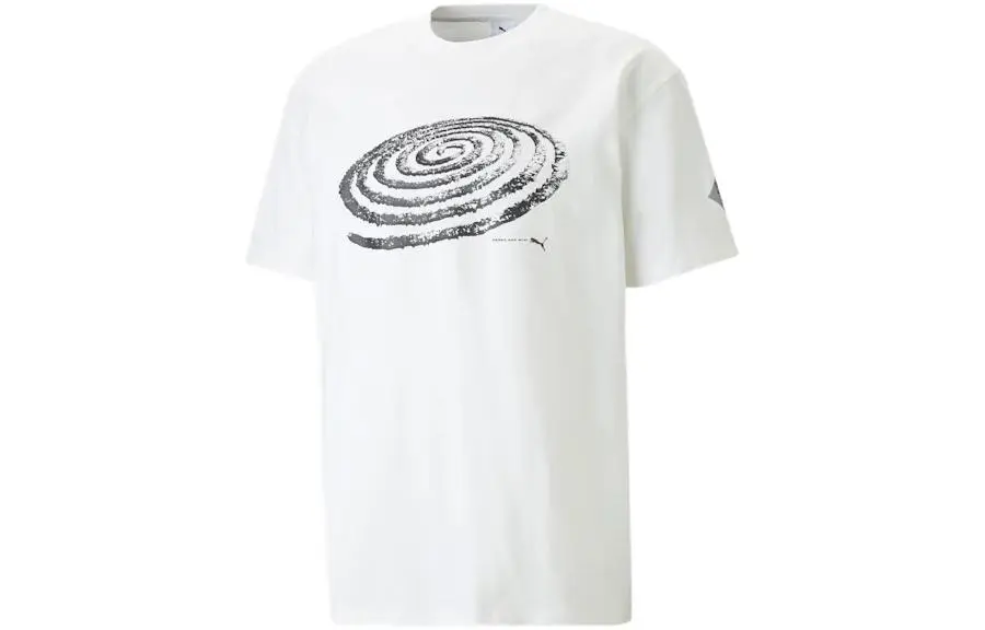 PUMA X P.A.M T-Shirts Unisex White Crew Neck Moderate Straight Fit