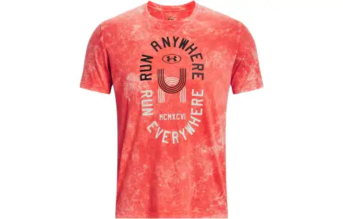 Under Armour T Shirts Men's Red Crew Neck Moderate