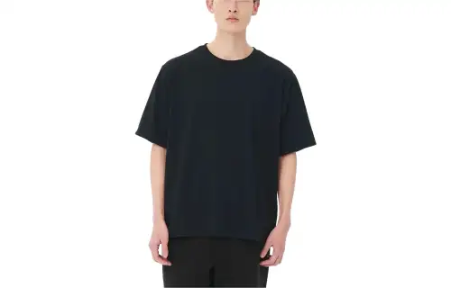 New Balance T Shirts Men's Black Crew Neck Moderate Straight Fit