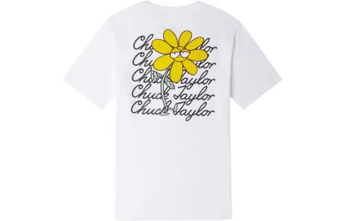 Converse Script Star T Shirt Unisex White