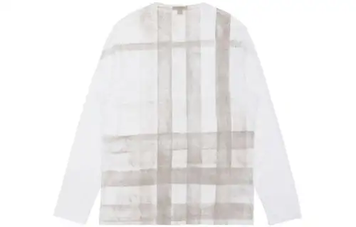 Burberry T Shirts Men's White Crew Neck Moderate Straight Fit