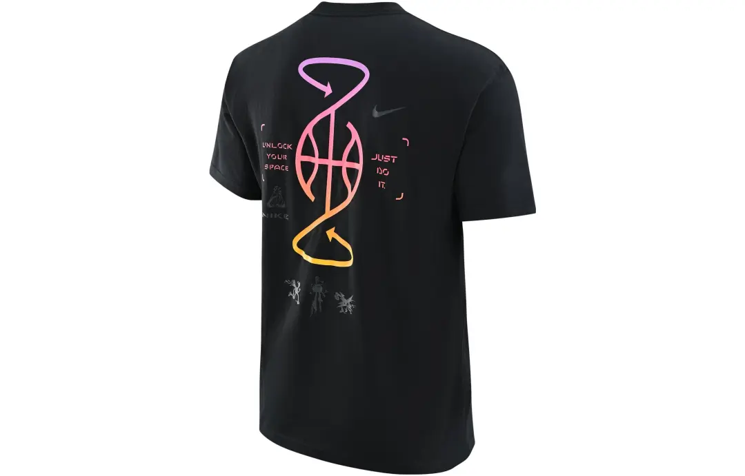 Nike SS23 T Shirts Men's Black Crew Neck Moderate Straight Fit