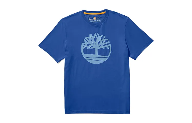 Timberland T Shirts Men's Dark Blue Crew Neck Moderate Straight Fit