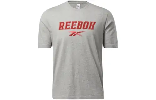 Reebok T Shirts Unisex Gray Crew Neck Moderate Straight Fit