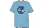 Timberland T Shirts Men's Captain Blue Crew Neck Moderate Straight Fit