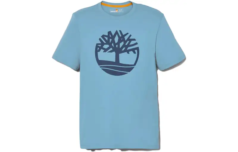 Timberland T Shirts Men's Captain Blue Crew Neck Moderate Straight Fit