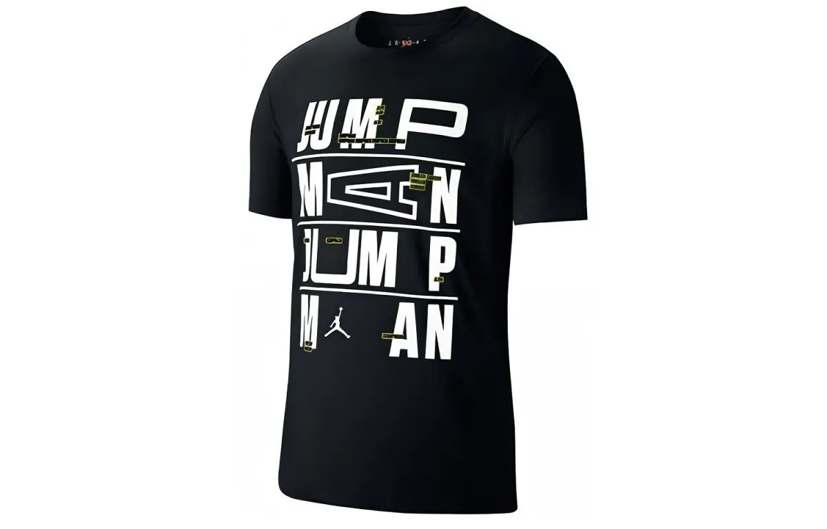 Jordan T-Shirts Men's Black Crew Neck Moderate