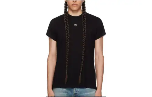 OFF WHITE T Shirt, Regular Fit Men's Black