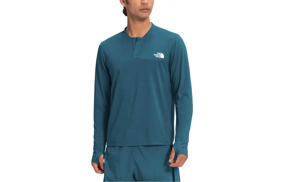THE NORTH FACE T-Shirts Men's Blue Crew Neck Moderate Straight Fit