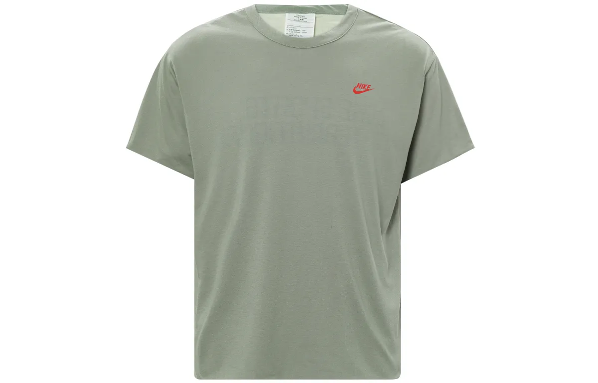 Nike T-Shirts Men's Particle Gray Crew Neck Moderate Straight Fit