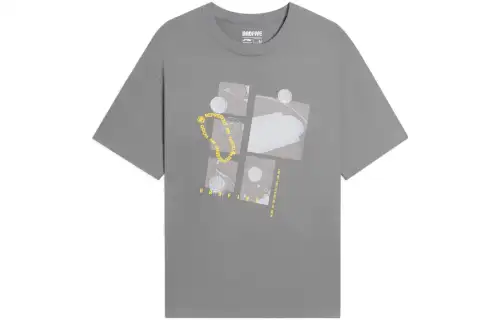Li Ning Badfive T Shirt Unisex Iron Asphalt Gray