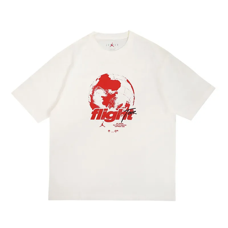 Nike T-Shirts Men's White Crew Neck Moderate Straight Fit