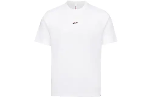 Reebok T Shirts Unisex White Crew Neck Moderate Straight Fit