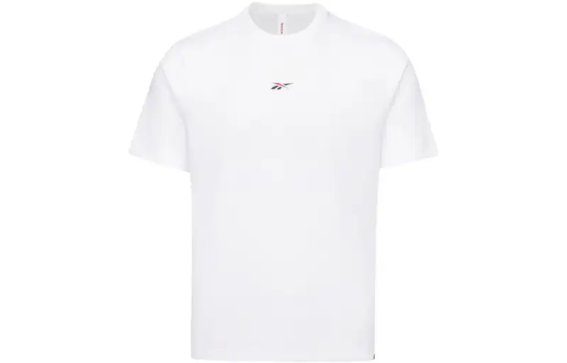 Reebok T Shirts Unisex White Crew Neck Moderate Straight Fit