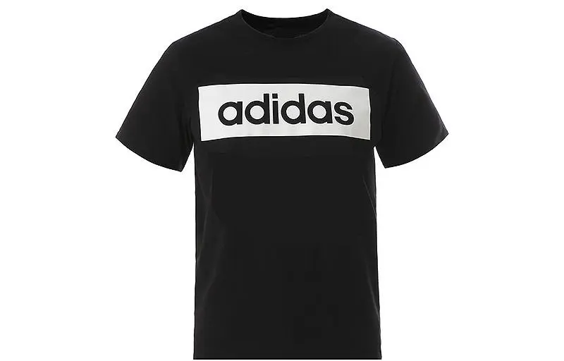 Adidas Essential T-Shirts Men's Black Crew Neck Moderate Straight Fit