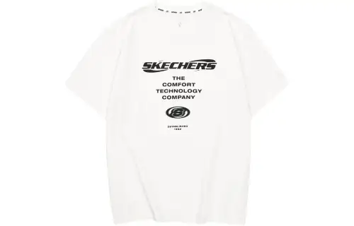 Skechers Sports Life Collection SS24 Drop Shoulder Sleeve T Shirt Men's Marshmallow White