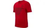 Jordan T Shirts Men's Red Crew Neck Moderate Straight Fit