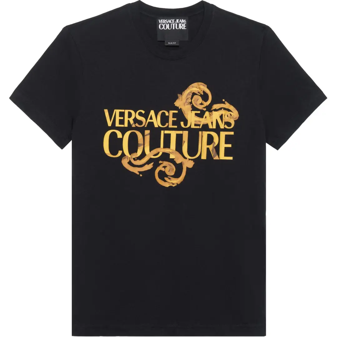 VERSACE JEANS COUTURE Logo Printed Crewneck T Shirt