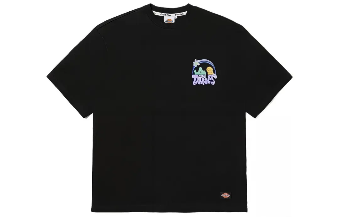 Dickies T Shirts Unisex Black Crew Neck Moderate Straight Fit