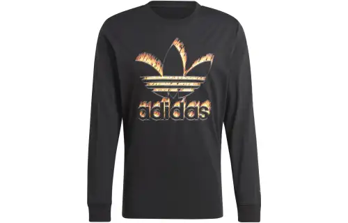 Adidas Originals Trefoil T Shirts Men's Black Crew Neck Moderate Straight Fit