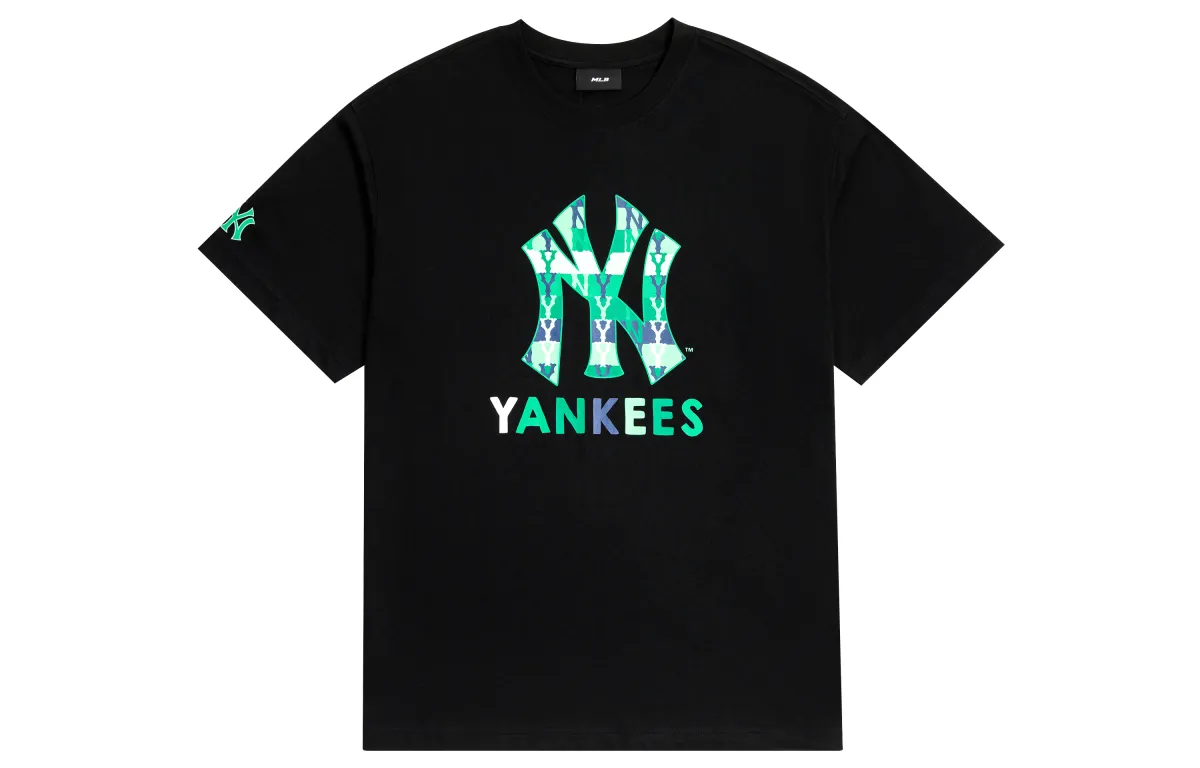 MLB New York Yankees T-Shirts Unisex Black Crew Neck Moderate Straight Fit