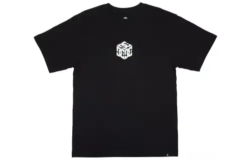 DCSHOES T Shirts Men's Black Crew Neck Moderate Straight Fit