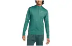Nike T Shirts Men's Green Crew Neck Moderate Straight Fit