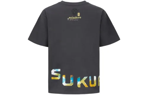 EVISU T Shirts Men's Crew Neck Moderate Straight Fit