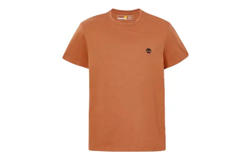 Timberland T Shirts Men's Brown Crew Neck Moderate Straight Fit