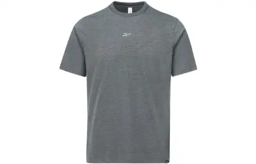 Reebok T Shirts Unisex Carbon Black Crew Neck Moderate Straight Fit