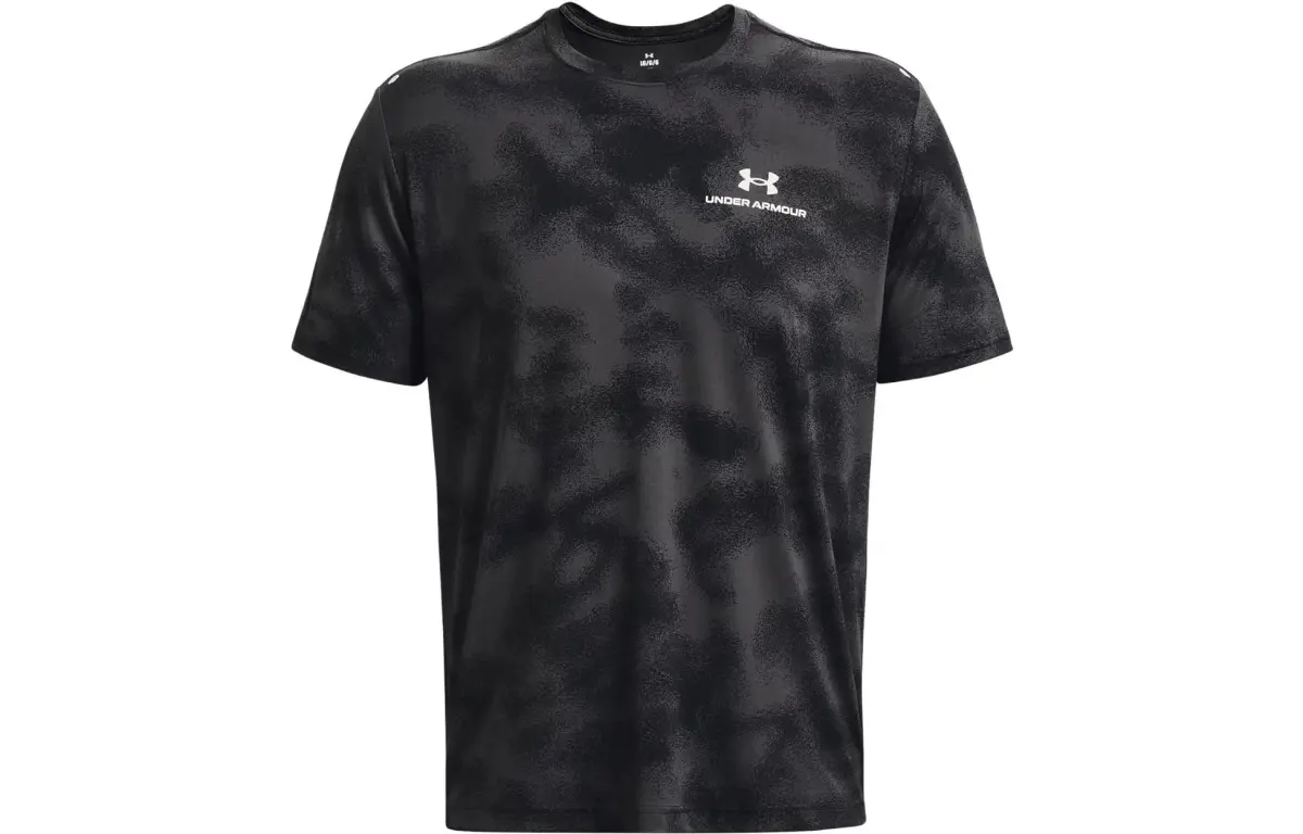 Under Armour RUSH T-Shirts Men's Black Crew Neck Moderate Straight Fit