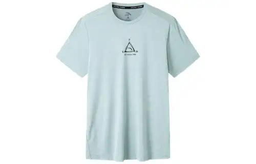 ANTA Variety Training Collection T Shirts Men's Dusty Blue Heather Gray Crew Neck Moderate Straight Fit