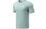 Li Ning Running Collection T Shirts Men's Gray Blue Water Crew Neck Moderate Straight Fit