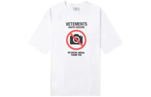 Vetements No Social Media Couture T Shirt