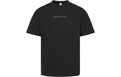 Reebok T Shirts Men's Black Crew Neck Moderate Straight Fit