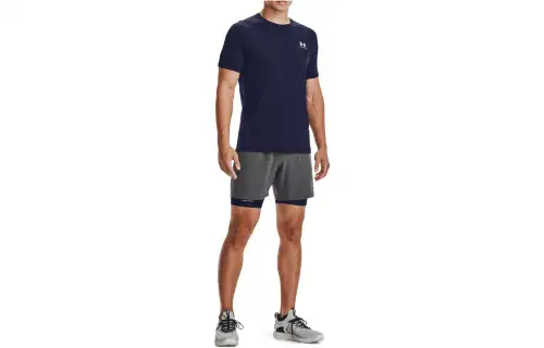 Under Armour T Shirts Men's Blue Crew Neck Moderate Straight Fit