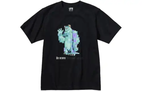 UNIQLO X Disney UNIQLO X , SS23 T Shirts Unisex Black Crew Neck Moderate Straight Fit