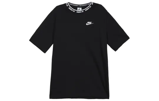 Nike Club T Shirts Men's Black Crew Neck Moderate