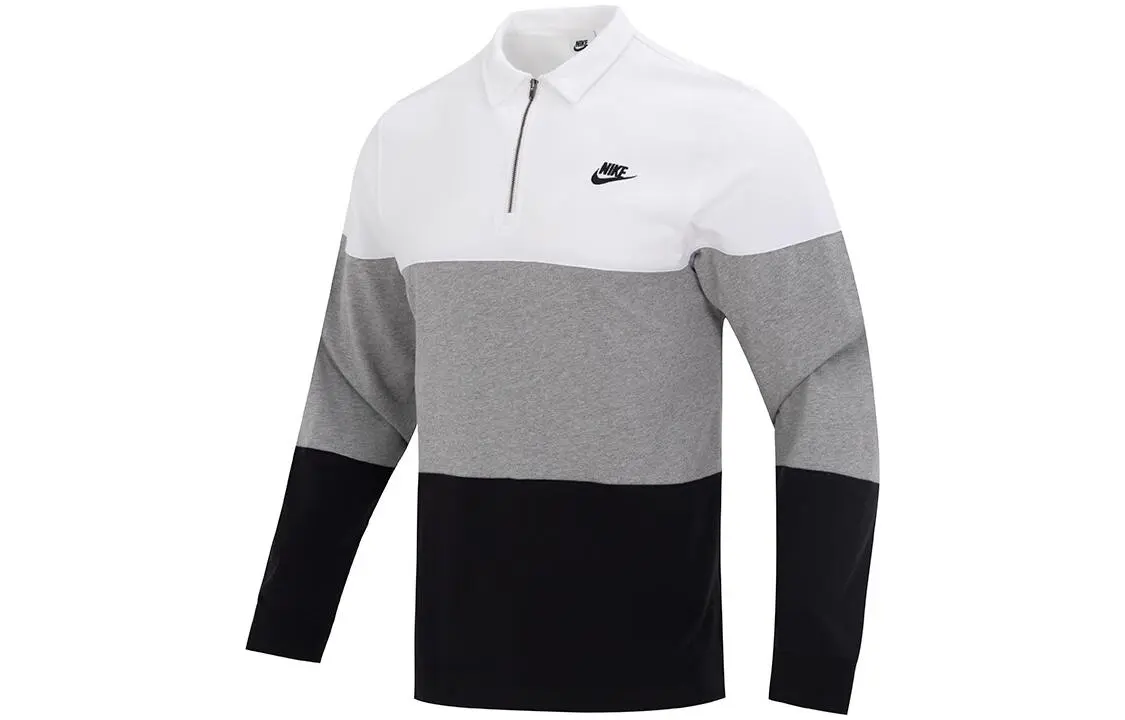 Nike T-Shirts Men's Gray Polo Collar Moderate Straight Fit